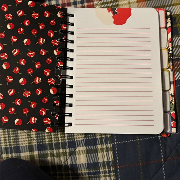 Vera Bradley Black Floral Spiral Organizer Notebook with Ribbon Accent - Picture 2 of 5